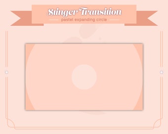 Stinger Transition - Pastel Red Circular Minimalistic