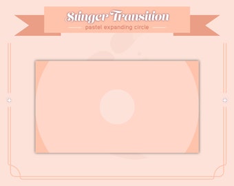 Stinger Transition - Pastel Red Circular Minimalistic