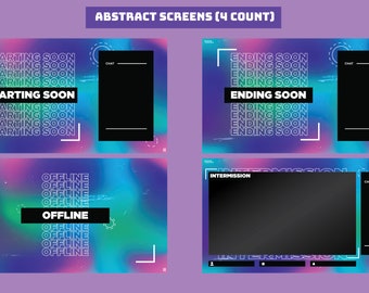 Twitch/ YouTube Stream Screens/Overlays - Abstract