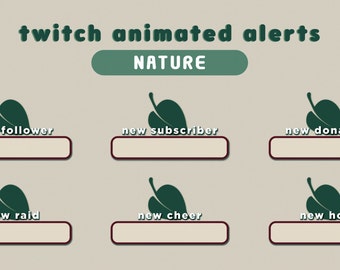 Twitch Streaming Animated Alerts - Nature