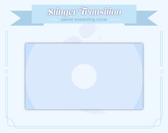 Stinger Transition - Pastel Blue Circular Minimalistic
