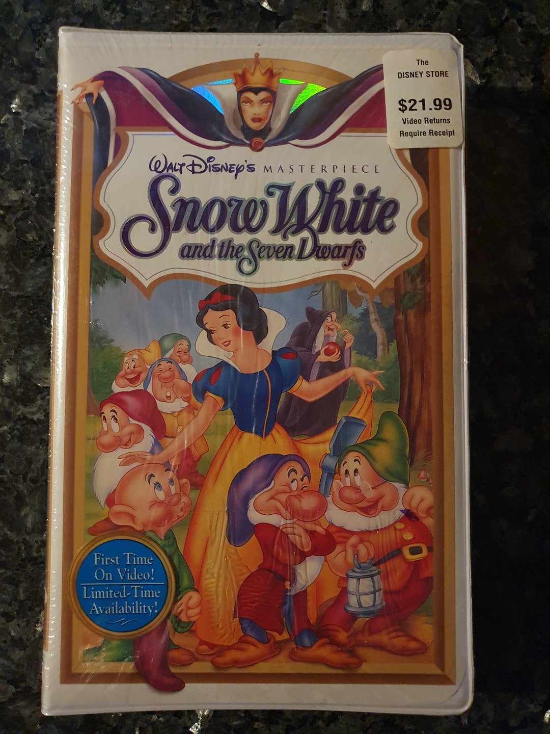 Walt Disney's Snow White VHS Vintage Sealed Masterpiece Etsy