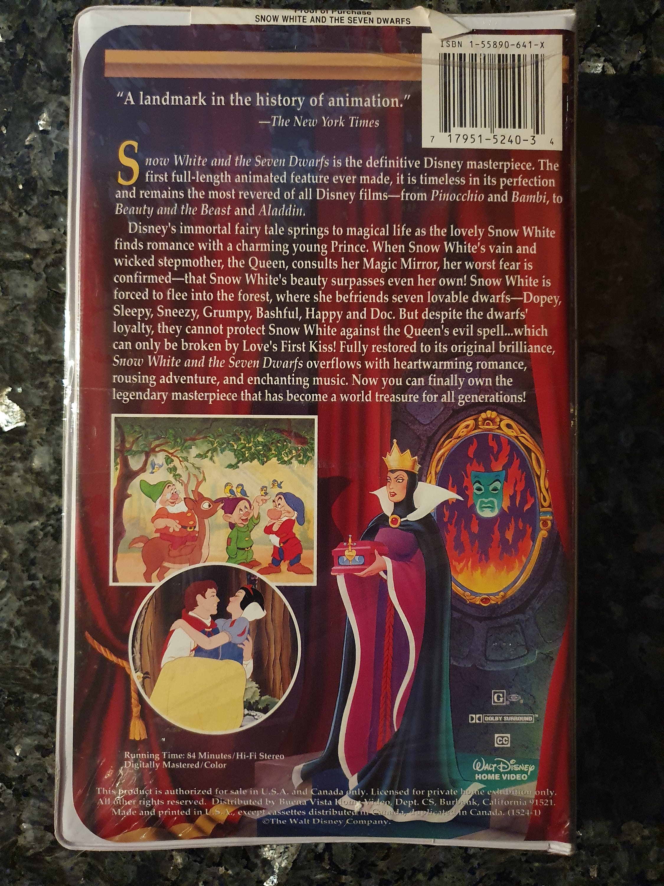 Walt Disney's Snow White VHS Vintage Sealed Masterpiece Etsy