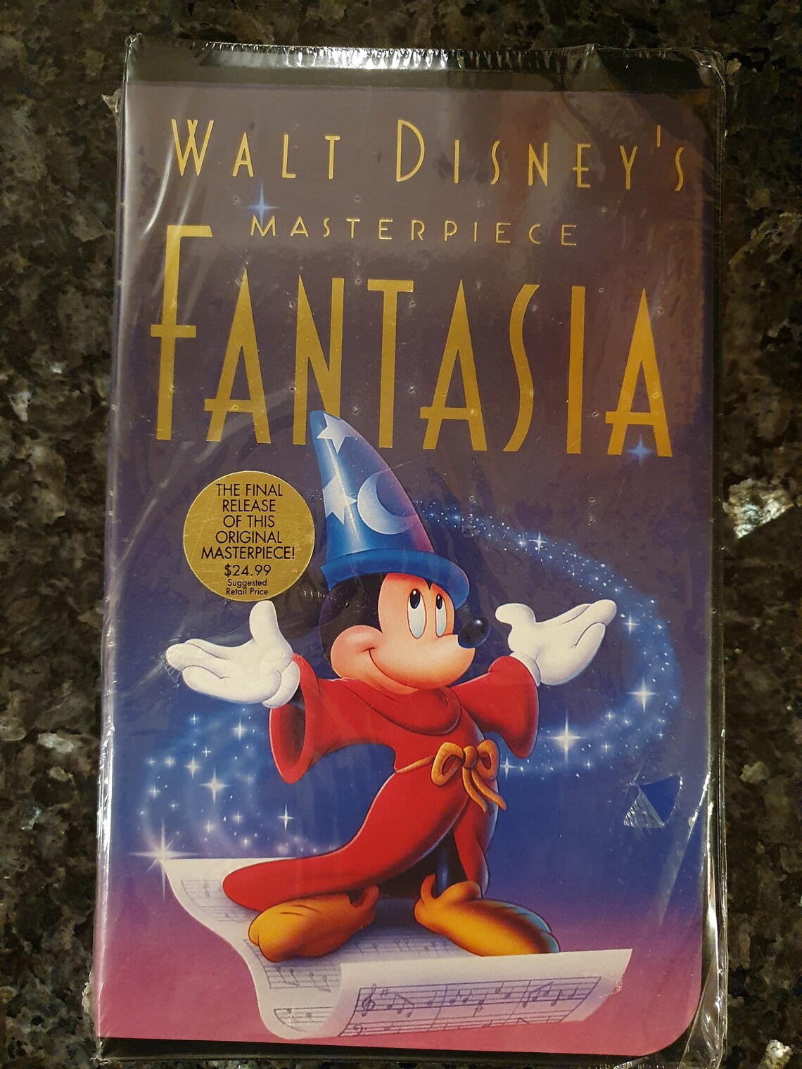 Disney Fantasia Black Diamond Pre Release Vhs Rare First Printing My