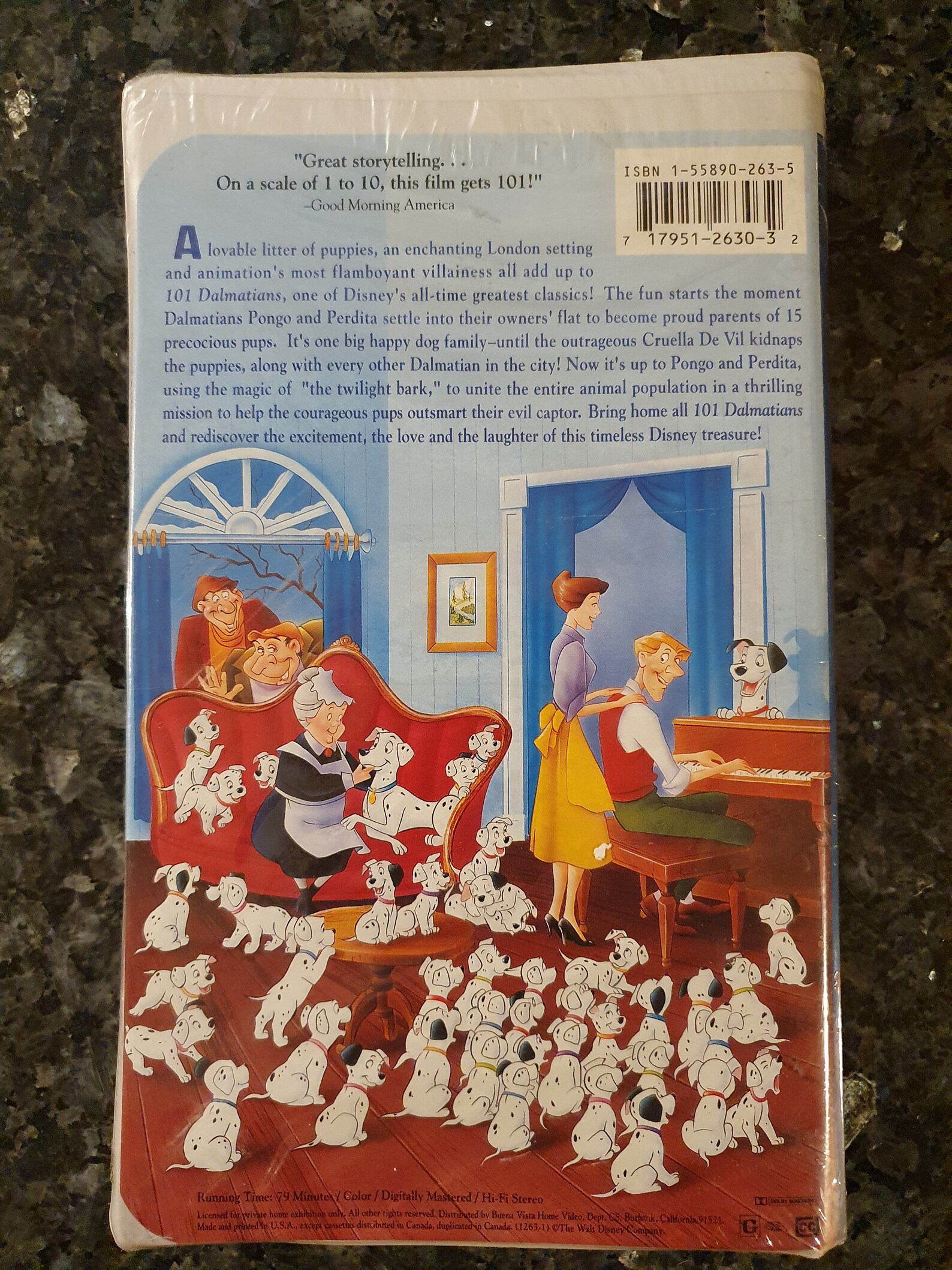 Walt Disney's 101 Dalmatians VHS New Sealed Black Diamond Etsy UK