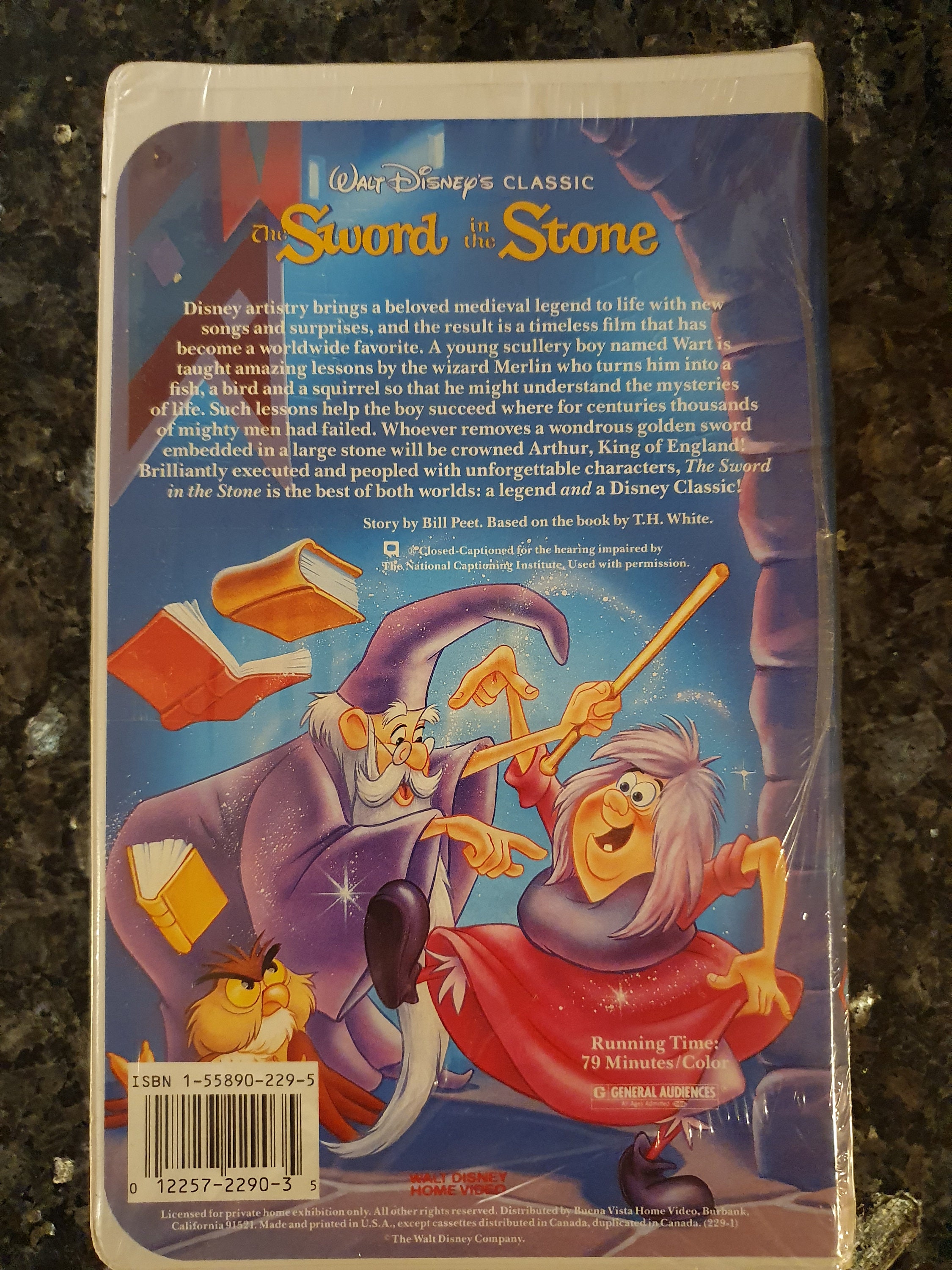 Walt Disney's the Sword in the Stone VHS New Sealed Black - Etsy