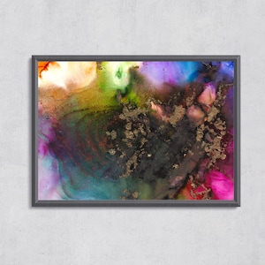 Alcohol Ink Digital Download Jewel Tone /& Brass Drips