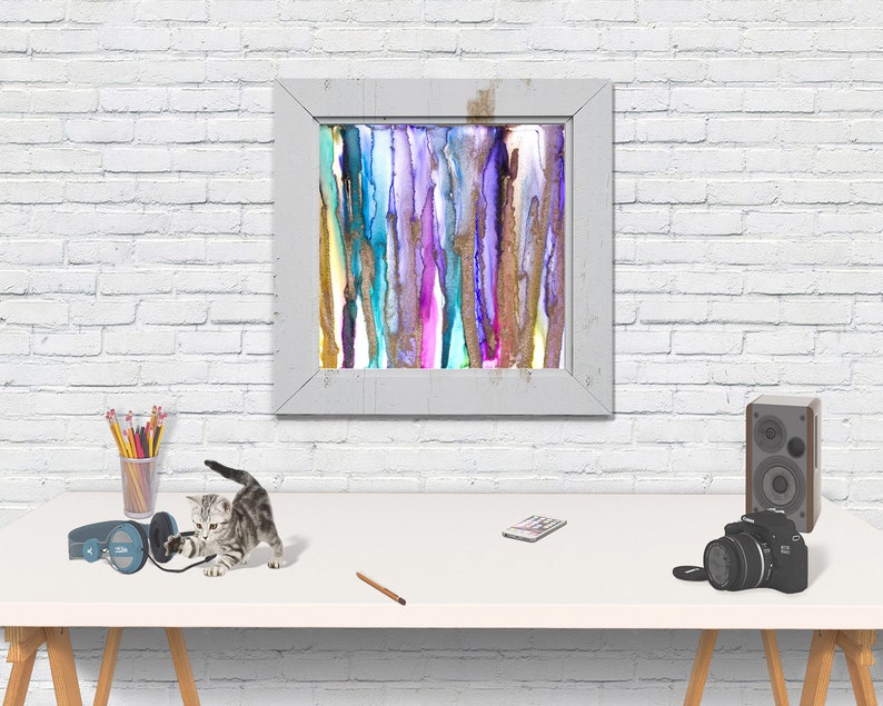 Alcohol Ink Digital Download Jewel Tone /& Brass Drips