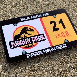 Jurassic Park License Plate Fridge Magnet Hi-Definition PRINT VIVID COLORS image 2