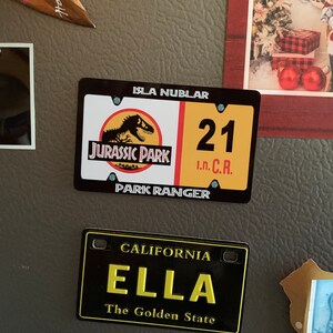 Jurassic Park License Plate Fridge Magnet Hi-Definition PRINT VIVID COLORS image 4