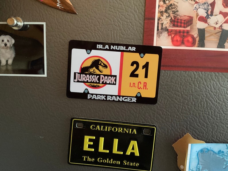 Jurassic Park License Plate Fridge Magnet Hi-Definition PRINT VIVID COLORS image 4