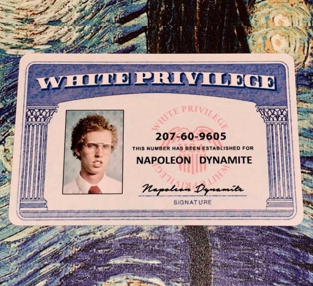 Official White / Black Privilege ID Card Thick Plastic Card Full