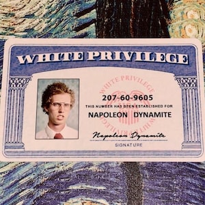 Cartão de identificação oficial branco/preto Privilege - Cartão de plástico grosso - Benefício total