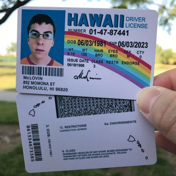 McLovin ID card from movie Superbad "Ultra" High Definition PRINT - Free Stamp Shipping