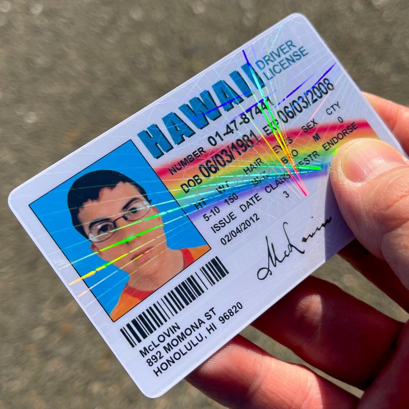 Clarksons Farm 2 Sided McLovin Novelty Fake Driving License ID Card 
