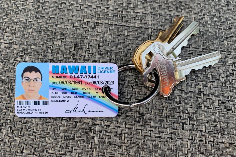 Mclovin ID Card Keychain Etsy
