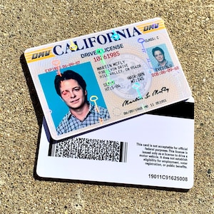 Marty McFly ID CARD - Zurück in die Zukunft - Michael J Fox - Lizenz - Prop Mc FLY