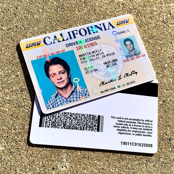 Id Card From The Back