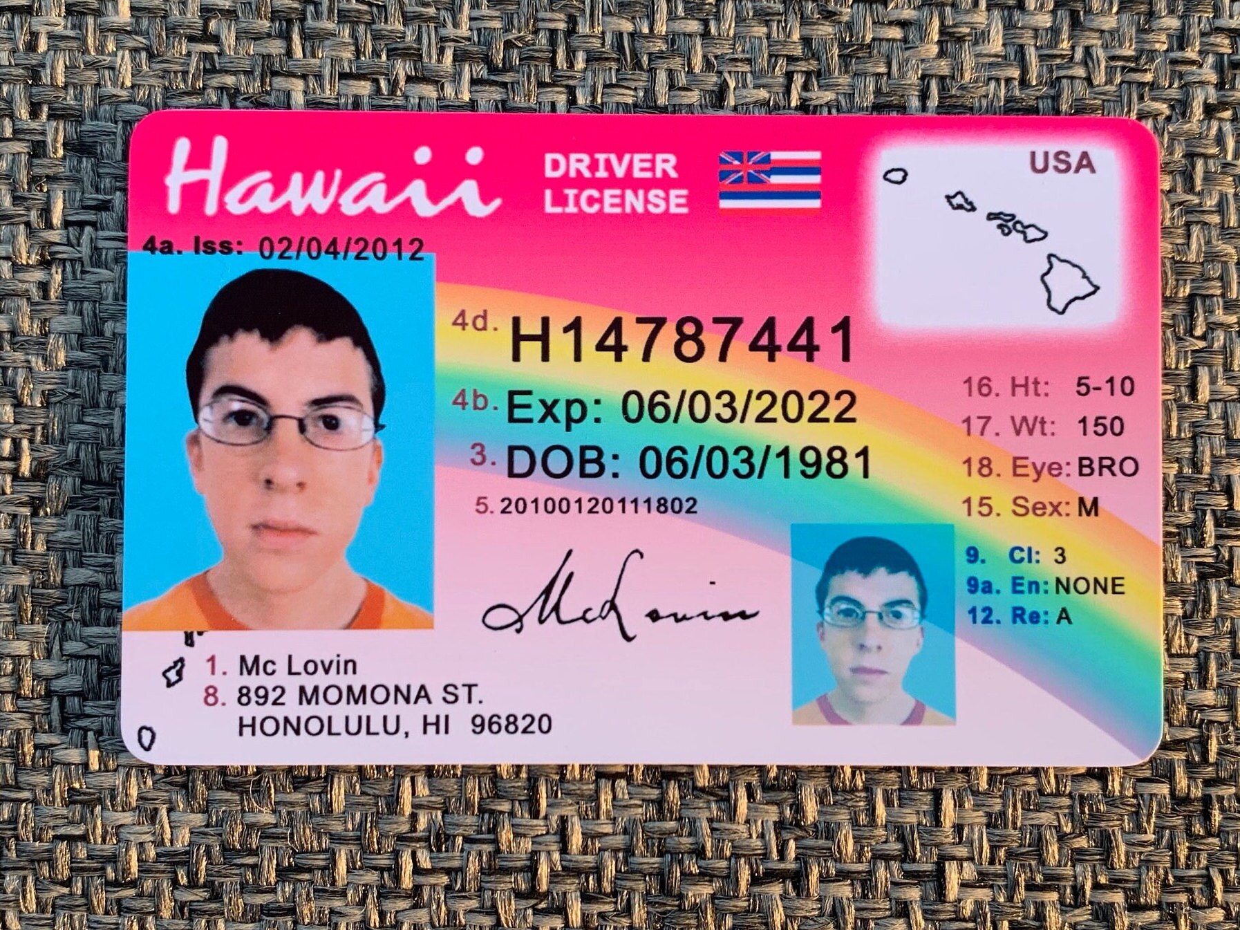 Mclovin ID Card From Movie Superbad Ultra High Etsy Norway Mclovin ID Card From Movie Superbad Ultra High Etsy Norway