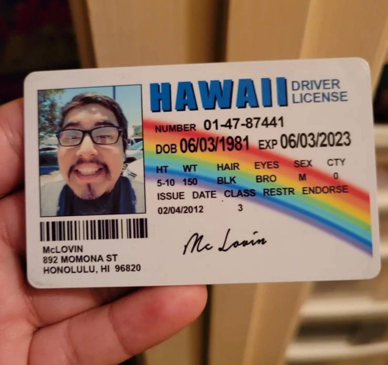 Mclovin ID Card From Movie Superbad ultra High Definition PRINT