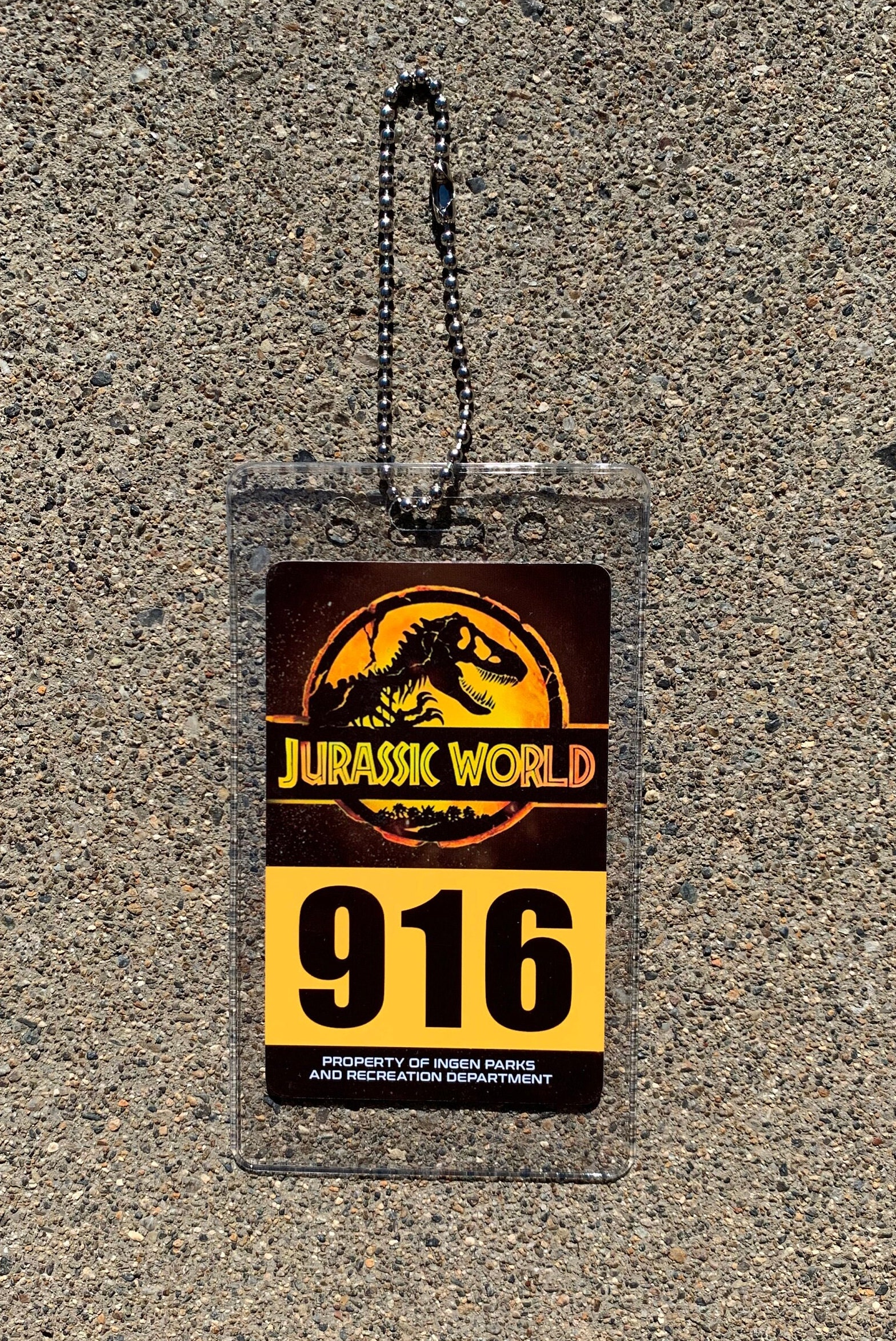 Jurassic Park Set Prop ID Badge: Lab Tech / Visitor / Park - Etsy