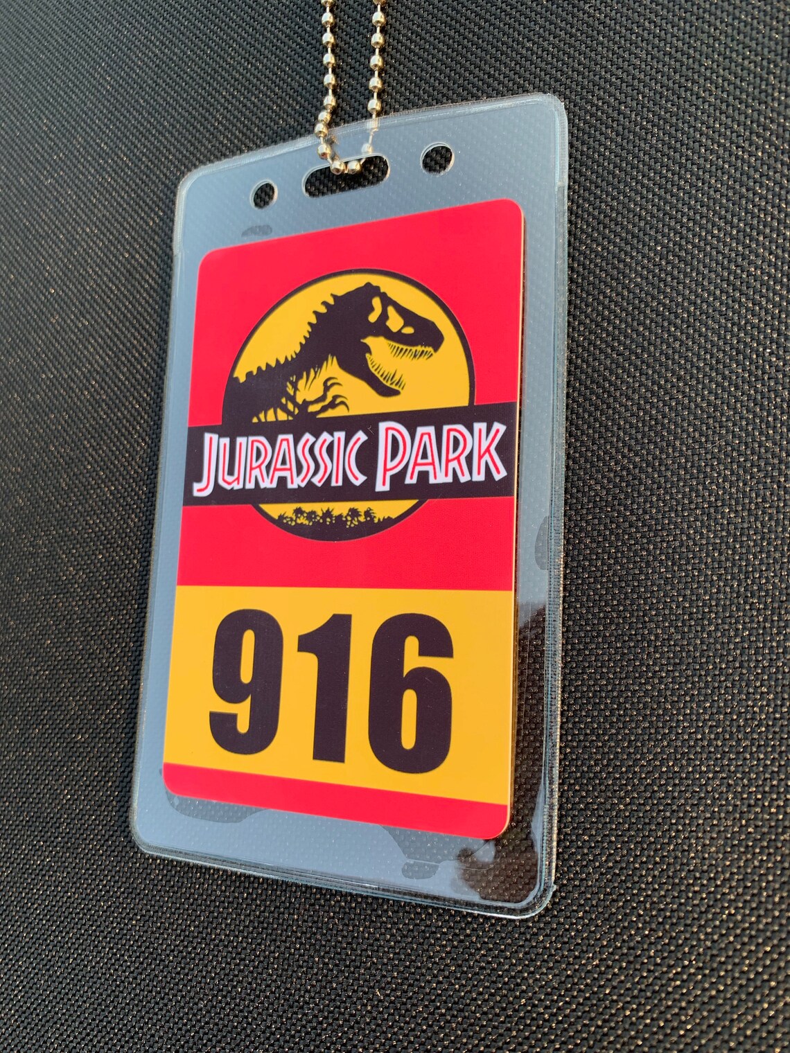 Jurassic Park Vehicle Rearview Mirror Tag Pass double Side Etsy