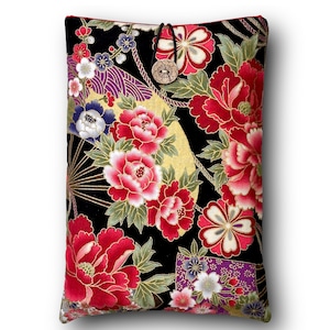 Japanese Floral Cotton Book Sleeve: Reader Gift