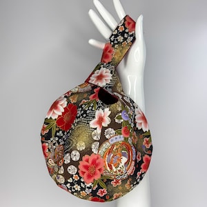 Japanese Cotton Pink Sakura Blossom and Phoenix Pattern Lining With Duchess Satin