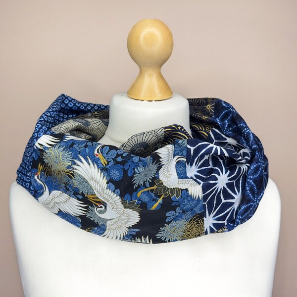 Foulard infini en coton japonais - Foulard automne / hiver