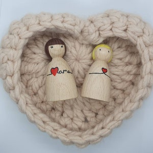 CE tested Mother's Day Peg Doll- Mother's Day Gift- Personalised
