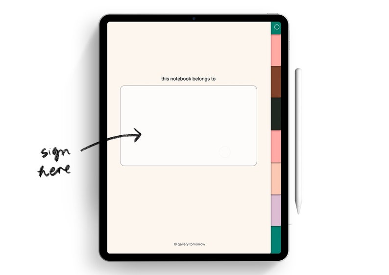Digital Notebook / Goodnotes / Ipad / Ipad Pro / 7 Sections / Etsy