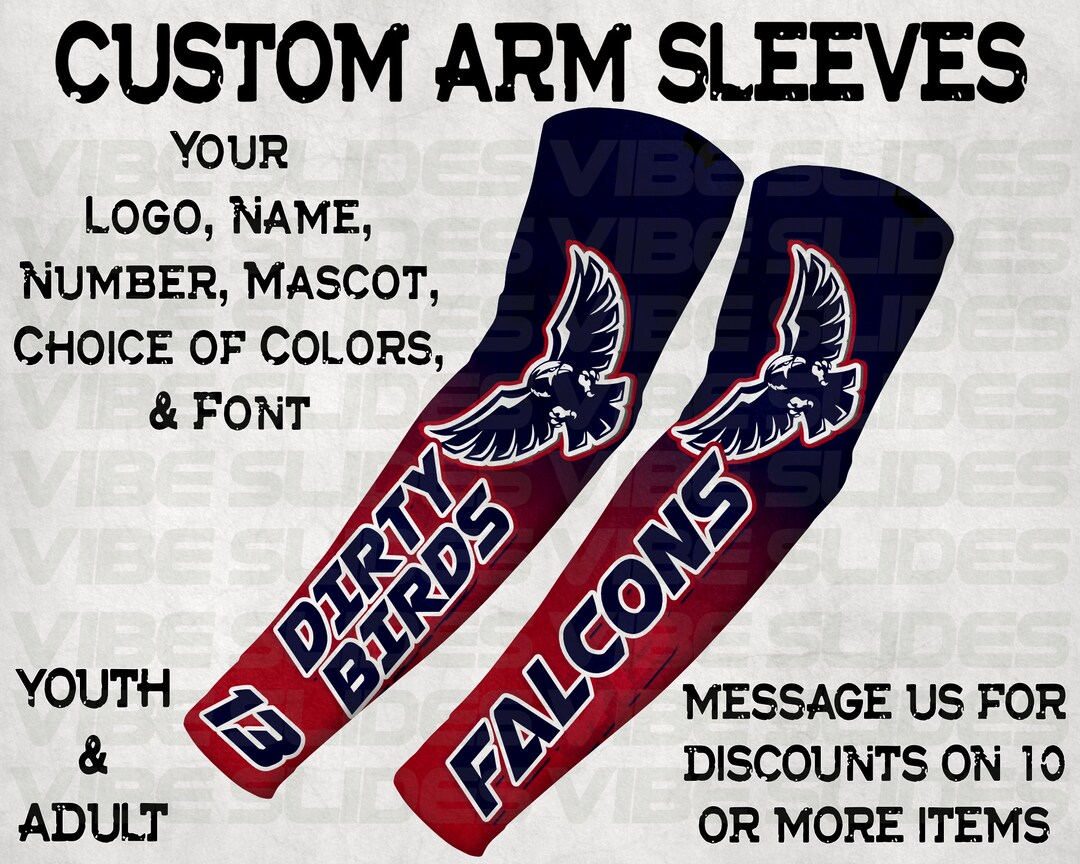 Personalized Athletic Arm Sleeves Custom Sports Team Sleeves Discounted