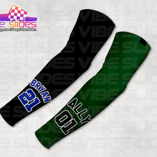 Personalized Athletic Arm Sleeves • Custom Sports Team Sleeves • Discounted Bulk and Team Order • Sun Protection • Moisture Wicking