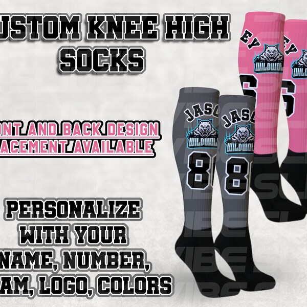 Pink Football Socks Etsy