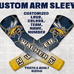 Custom Sports Compression Arm Sleeve Baseball Football Softball Soccer Track Volleyball Basketball Cheer Team UV Sun Protection