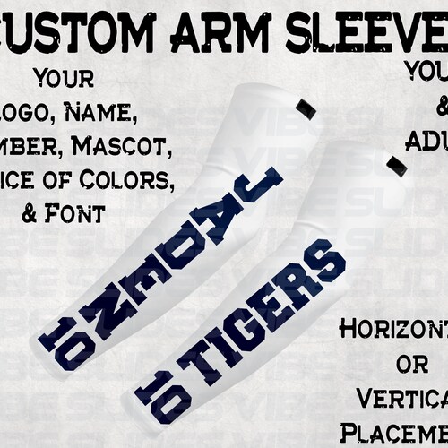 Personalized Athletic Arm Sleeves Custom Sports Team Sleeves Etsy