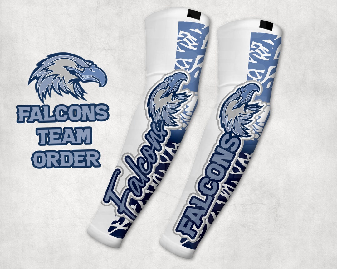 Falcons Baseball Athletic Arm Sleeves Custom Sports Team Football