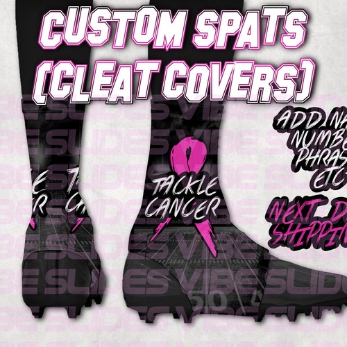 Custom Football Spats Cleat Covers Marble Background Etsy