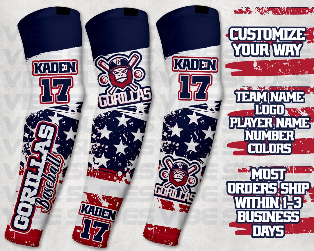Personalized Athletic Arm Sleeves Custom Sports Team Sleeves