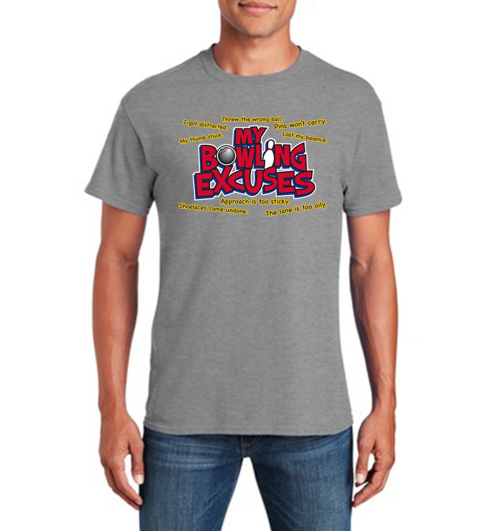 My Bowling Excuses Funny Novelty Tshirt Adult Unisex Tshirt Etsy