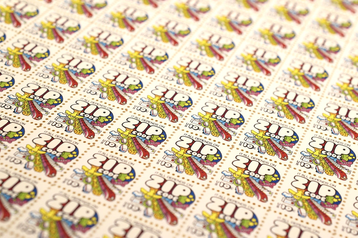 Vintage Zip Code Stamps Unused U.S. Postage Stamps It all Etsy