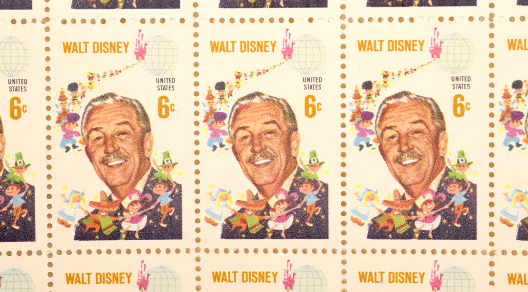 Vintage Walt Disney Stamps Unused U.S. Postage 1968 USPS 6c Etsy
