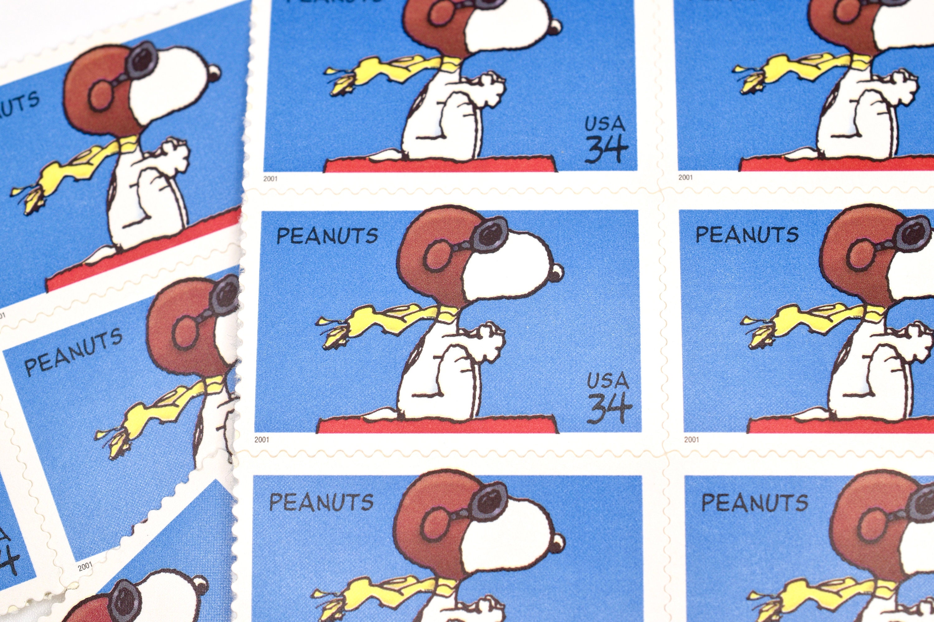 Snoopy Flying Stamps Unused U.S. Postage Peanuts by Etsy UK