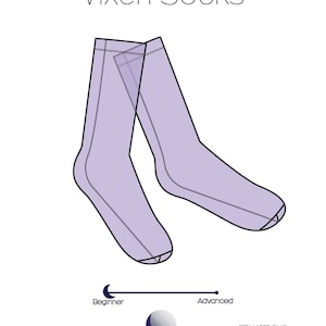 Vixen Socks | DIY Socks | Digital PDF Sewing Pattern