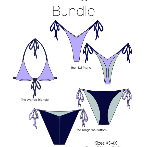 Strings Pattern Bundle | DIY Bikini | PDF Schnittmuster