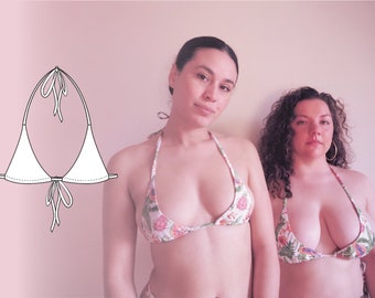 Lychee Triangle Top / DIY Bikini Top / Patrón de costura digital PDF