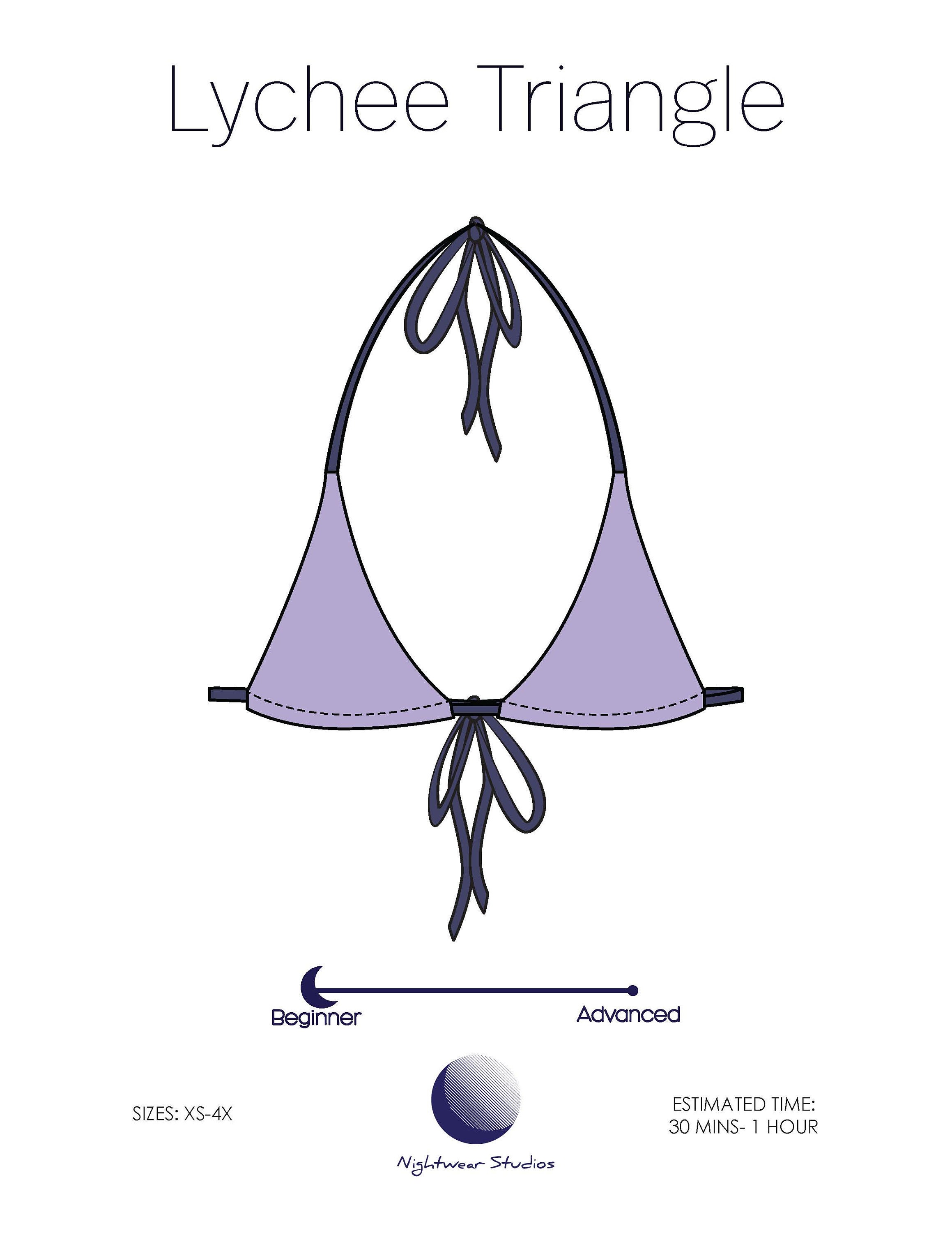 Lychee Triangle Top | DIY Bikini Top | Digital PDF Sewing Pattern - Etsy