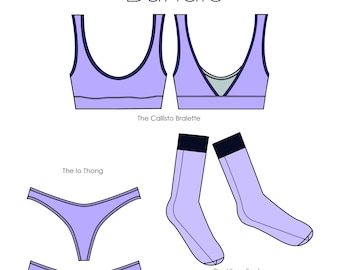 Paquete de patrones esenciales / Ropa interior DIY / Patrones de costura PDF