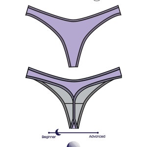 ENGLISH PDF Digital Sewing Pattern, Vera Panties Lingerie Sewing Pattern 