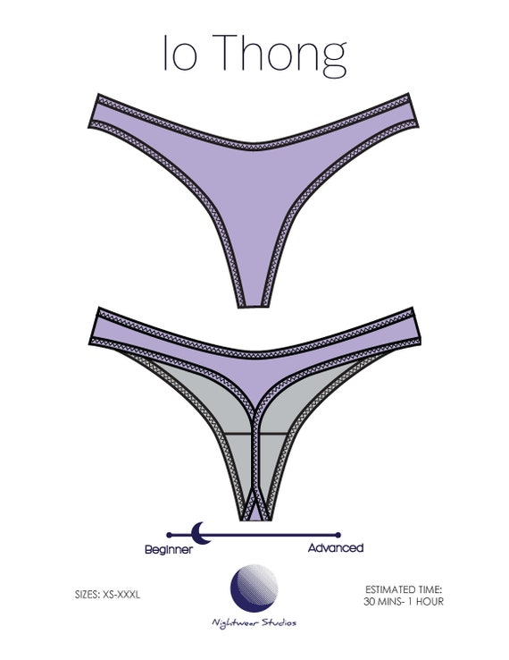 Io Thong DIY Underwear Digital PDF Sewing Pattern 
